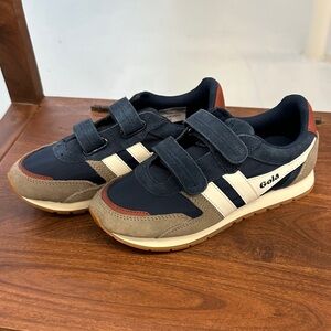 Gola Kids Navy and Beige Velcro Sneakers